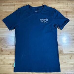 Dutch Bros Coffee T-Shirt Navy Blue Medium Retro Logo Graphic Tee